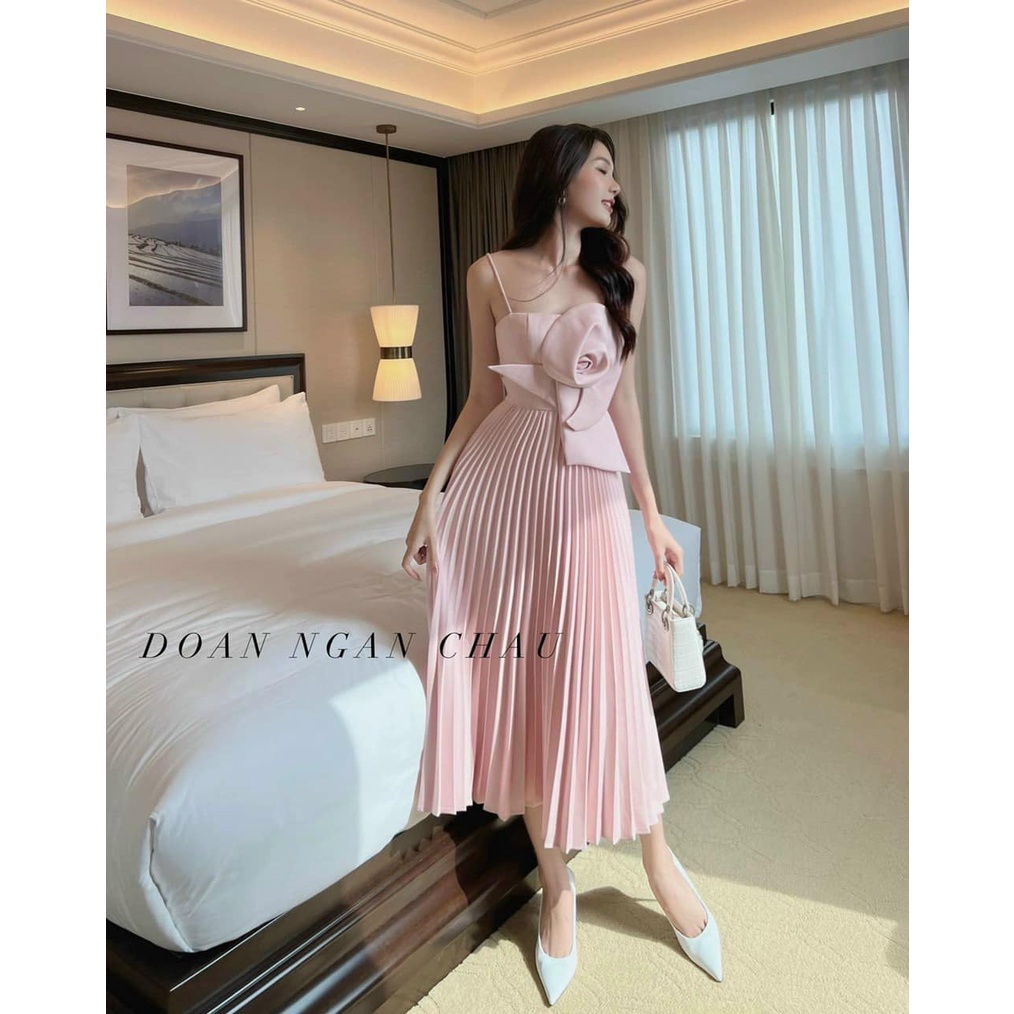 Đầm hoa dập ly siêu đẹp