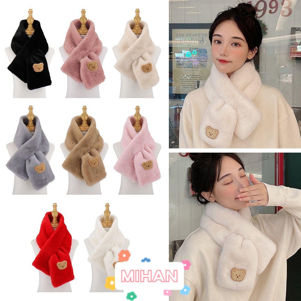 Khăn Choàng Cổ Bằng Lông Thỏ Nhân Tạo Giữ Ấm Mùa Đông MIHAN1 Dành Cho Nữ
