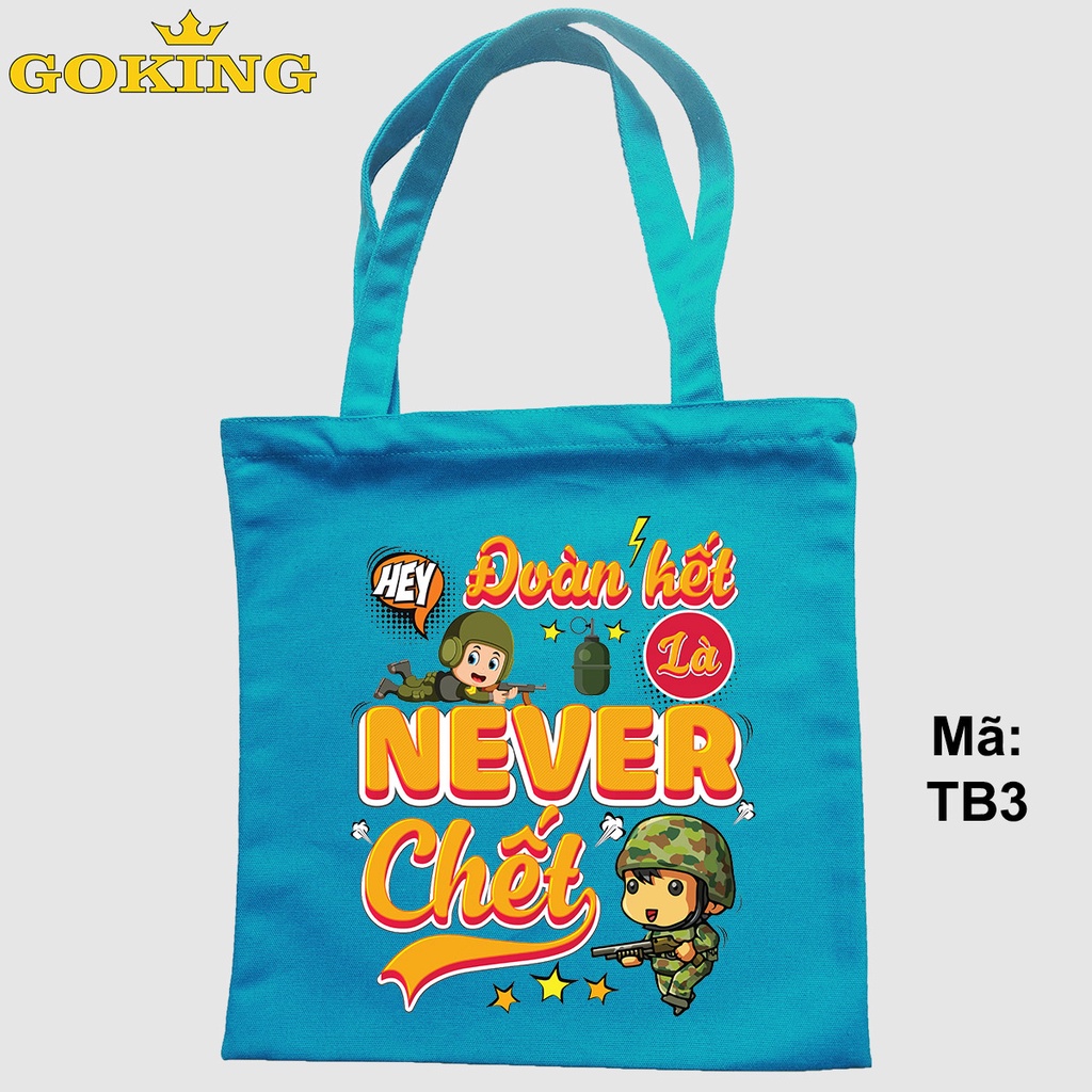 Túi xách "Đoàn kết là NEVER chết", mã TB3. Quà tặng cao cấp cho gia đình, nam nữ, hội nhóm, team building, doanh nghiệp