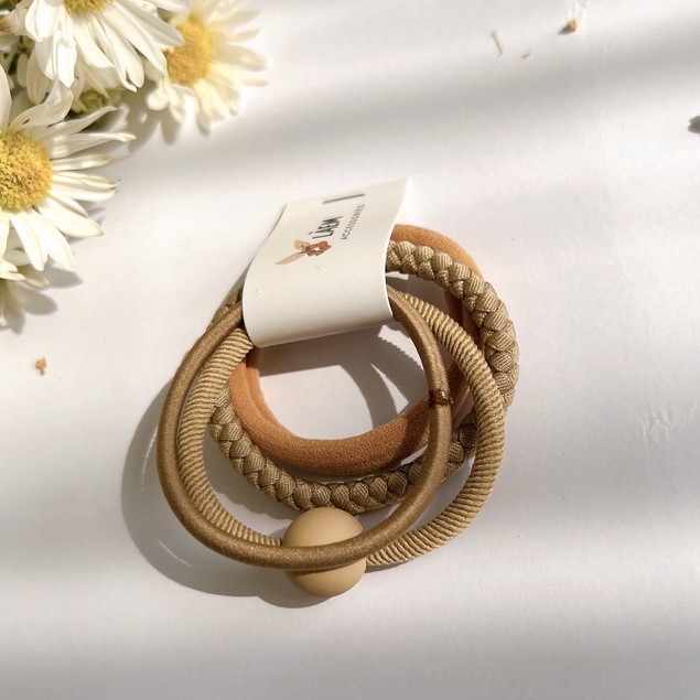 Combo Dây Buộc Tóc Đính Hạt T03 LAEM