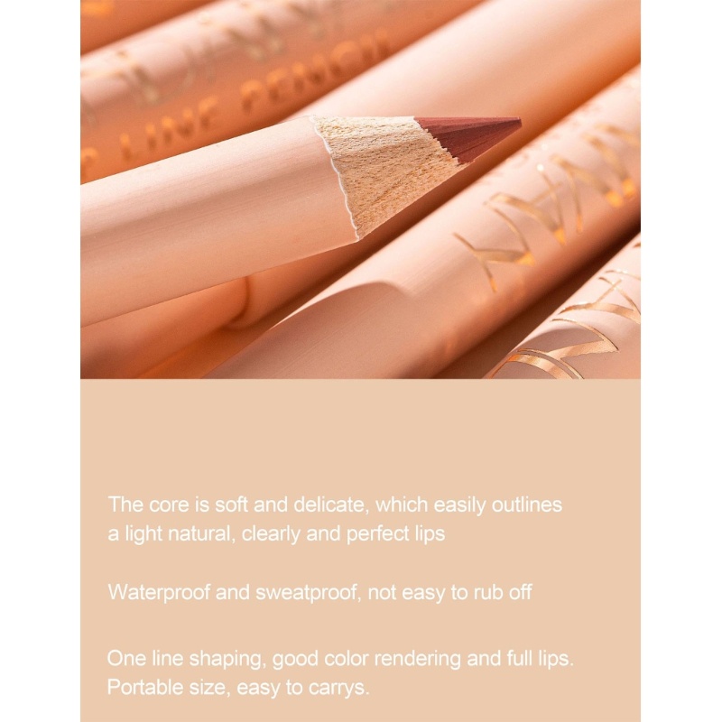 Son Lì Kiêm Bút Kẻ Viền Môi Chống Thấm Nước Lâu Trôi Thương Hiệu brroa