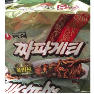 Combo 5 gói mỳ tương đen vị oliu hàn quốc