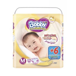 Tã Dán Bobby Extra Soft Gói Cực Đại S74/ M64/ L58/ XL52