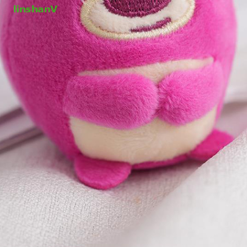 1 Búp Bê Nhồi Bông Hình Gấu Dâu Tây Trang Trí Túi Xách / Móc Khóa Quà Tặng