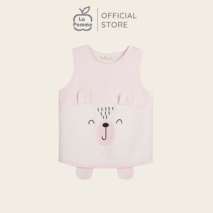 Áo Gile Fur La Pomme Baby Bear - Hồng