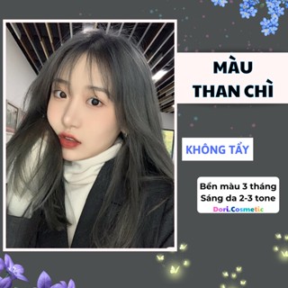 Thuốc Nhuộm Tóc Màu THAN CHÌ . Combo thuốc nhuộm tóc tại nhà tặng kèm Oxy