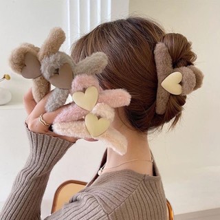 Kẹp tóc lông Tim Hàn Quốc nhiều màu