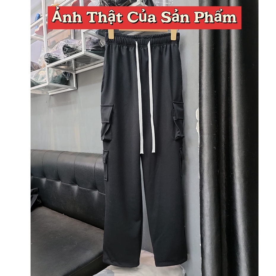 Quần Box Pant Túi Hộp Ống Suông Rộng Vải Nỉ Trơn Dày Dặn Kiểu Dáng Unisex Nam & Nữ | BigBuy360 - bigbuy360.vn