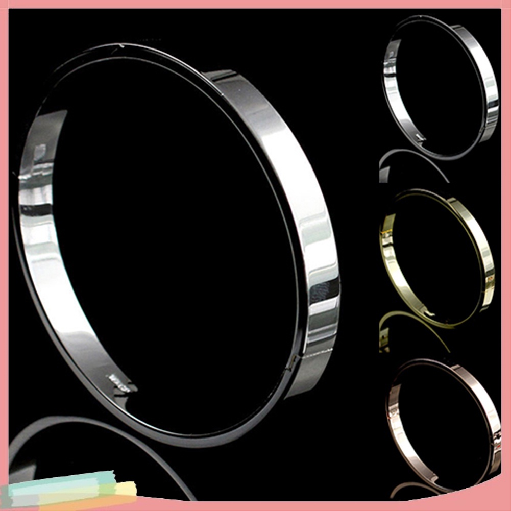 Vòng tay thép titan màu trơn kiểu dáng đơn giản cho nam và nữ