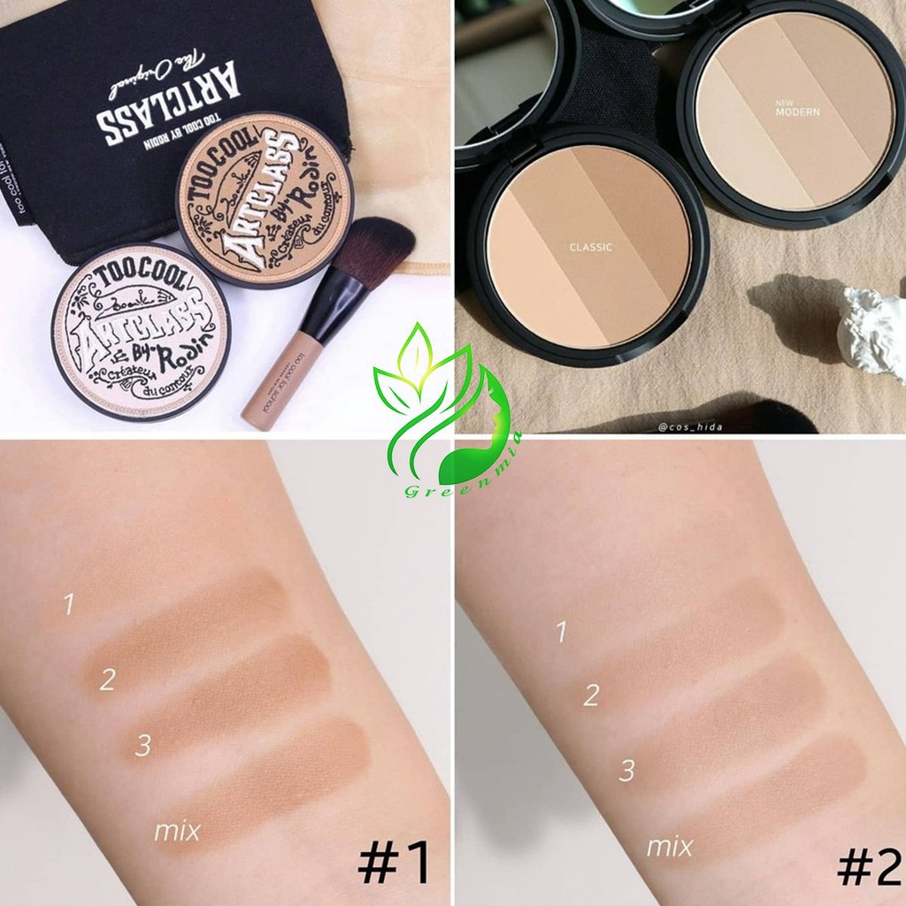 Phấn Tạo Khối Bắt Sáng Too Cool For School Artclass By Rodin Shading Modern Màu Sáng Cho Tone Da Lạnh 9.5g