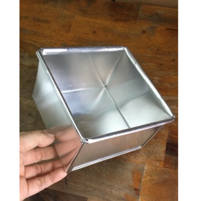 Khuôn Làm Bánh bằng nhôm hình vuông nhiều kích thước(đế liền)