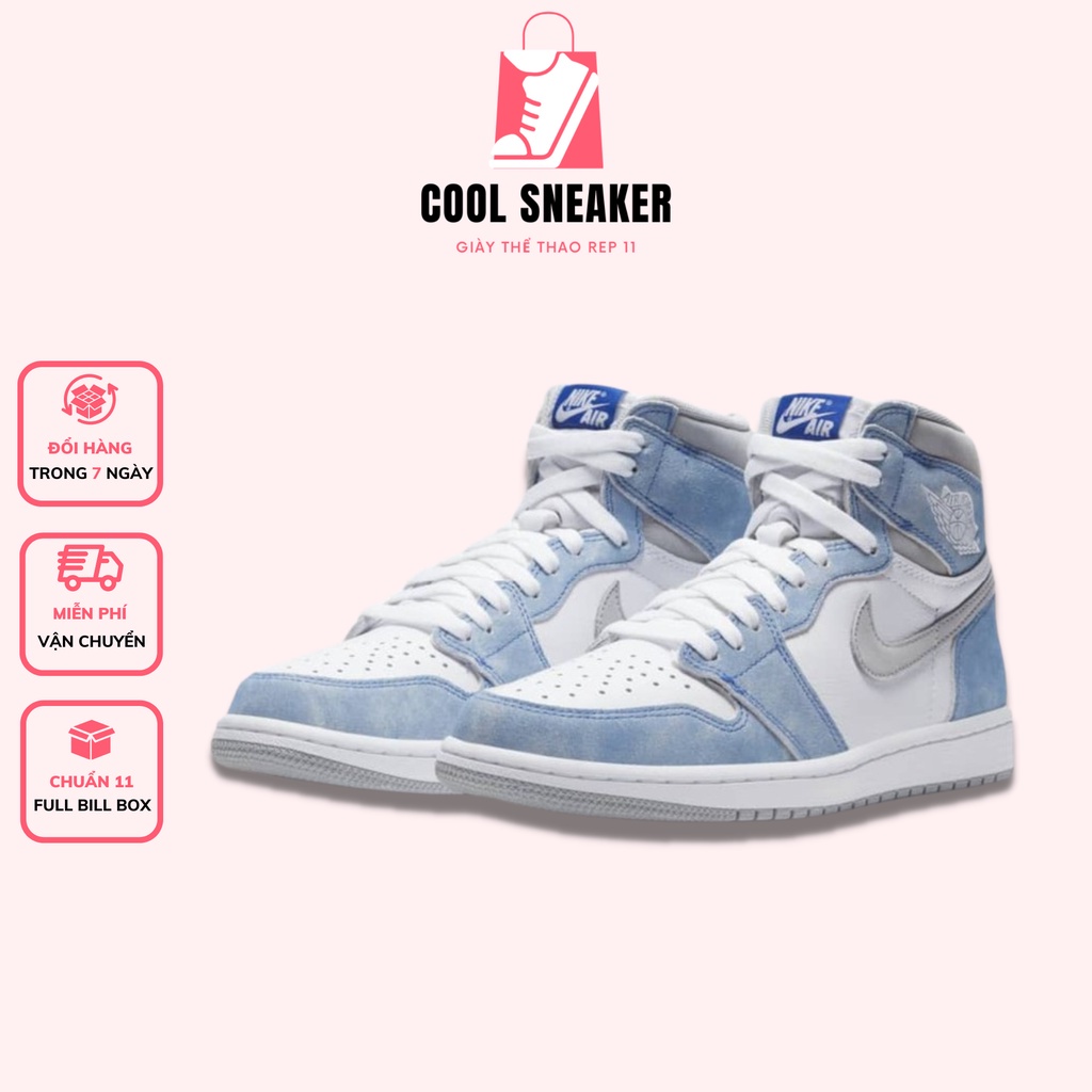 Giày 𝗝𝗼𝗿𝗱𝗮𝗻 Hyper Royal Cổ Cao Nam Nữ - Giày Thể Thao Sneaker 𝗝𝗼𝗿𝗱𝗮𝗻 Hyper Royal Cao Cổ Màu Xanh Nỉ 