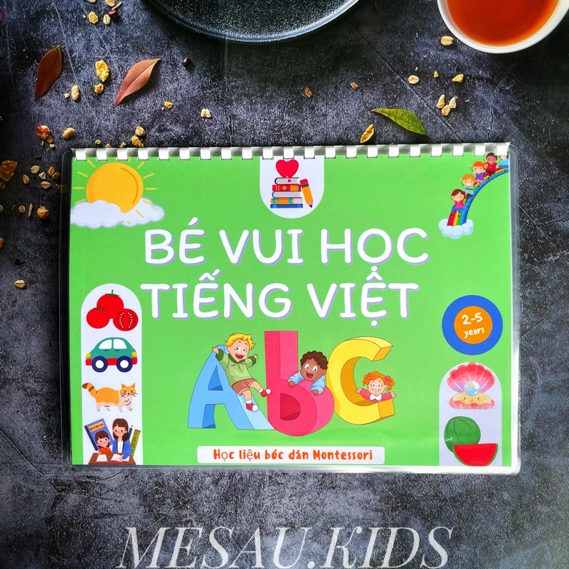Học Liệu Bóc Dán Montessori MESAUKIDS Bảng Chữ Cái Cho Bé Tiếng Anh - TiếngViệt Đồ Chơi Thông Minh Đồ Chơi Giáo Dục