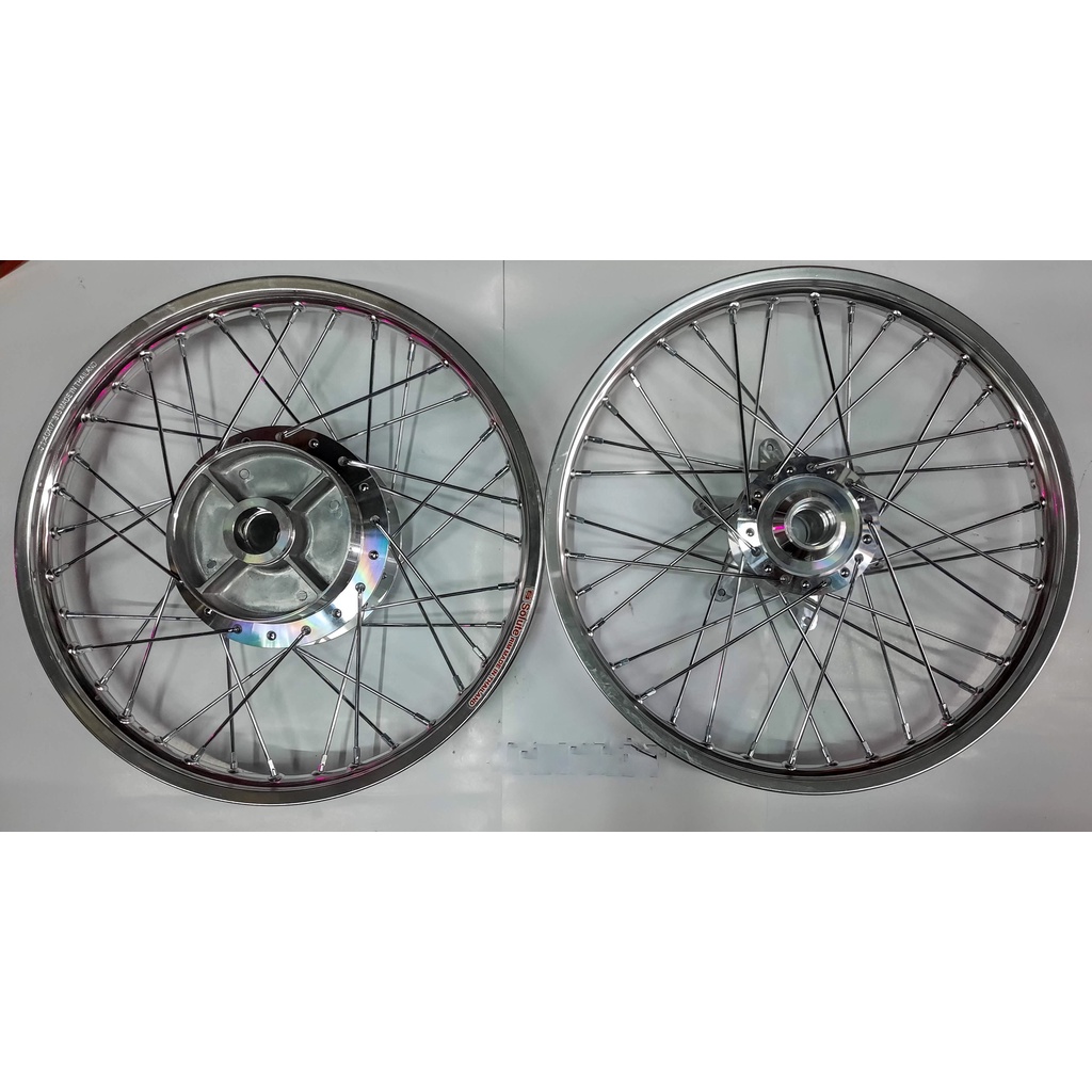 Bộ bánh căm Crom niềng bản nhỏ 1.4 dùng cho các loại xe số Raider / Satria / Exciter / Sonic /Winner 150