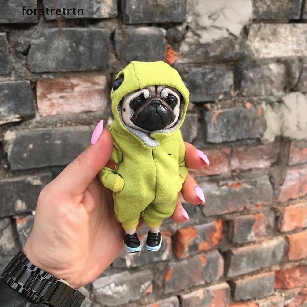 Mô Hình Chú Chó Đứng Bằng Nhựa Resin Trang Trí Bàn