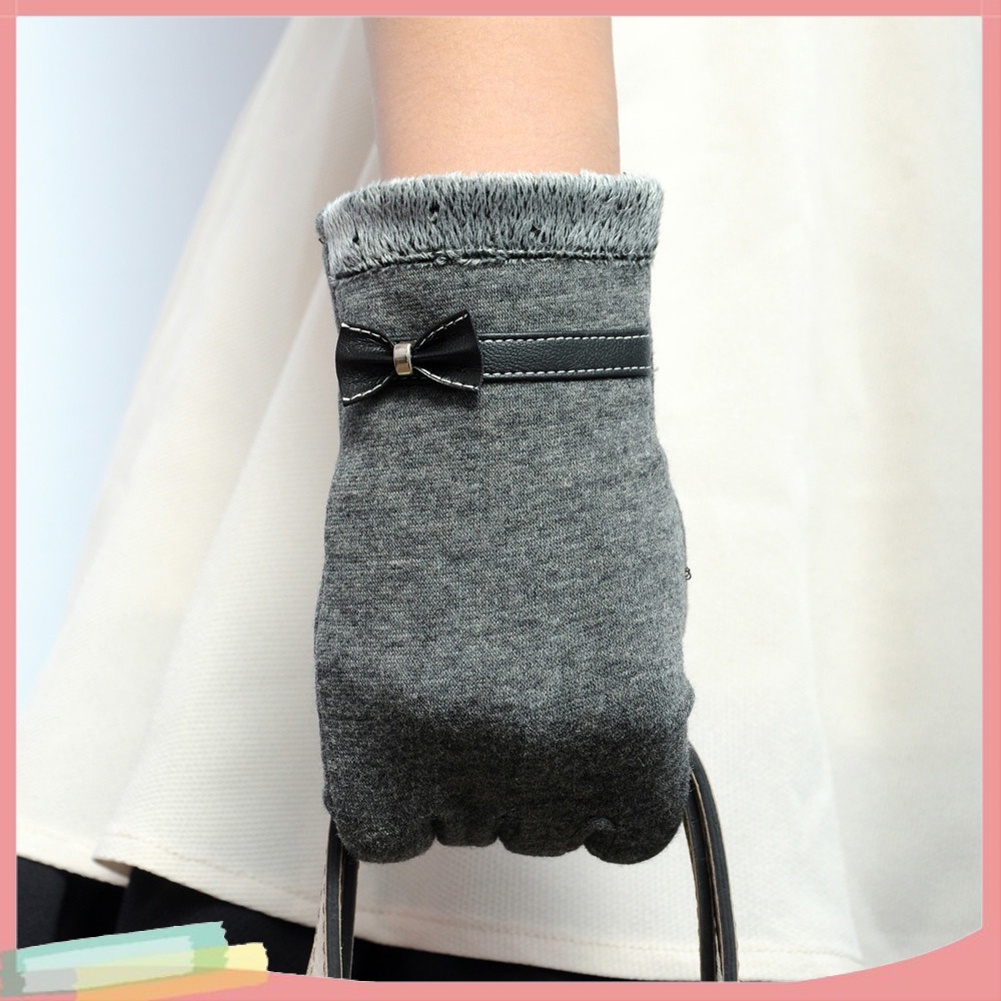 Đôi găng tay nhung thiết kế ấm áp thời trang cho nữ