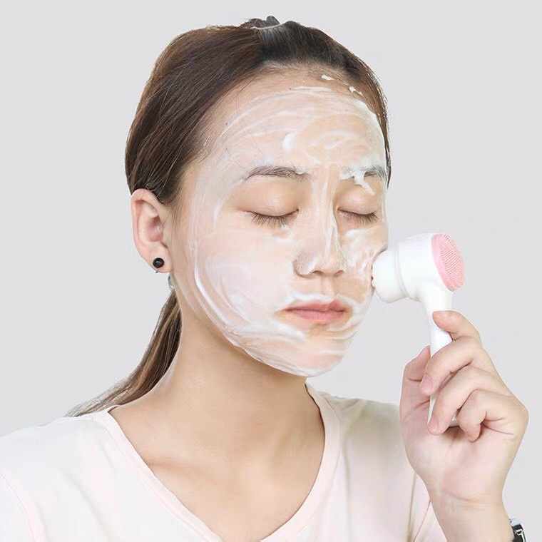 ❌GIÁ SỈ ❌Cọ rửa mặt massage hai đầu  mềm mại , sạch sâu phong cách Hàn Quốc 88179