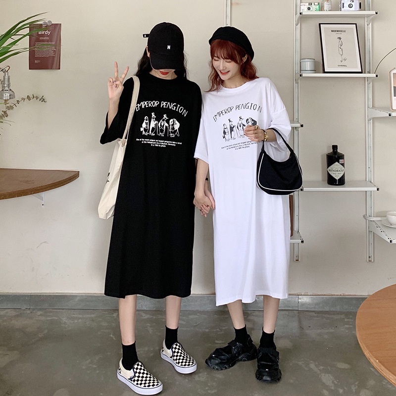 IELGY Đầm Ngắn Tay Phong Cách harajuku Thời Trang Cho Nữ