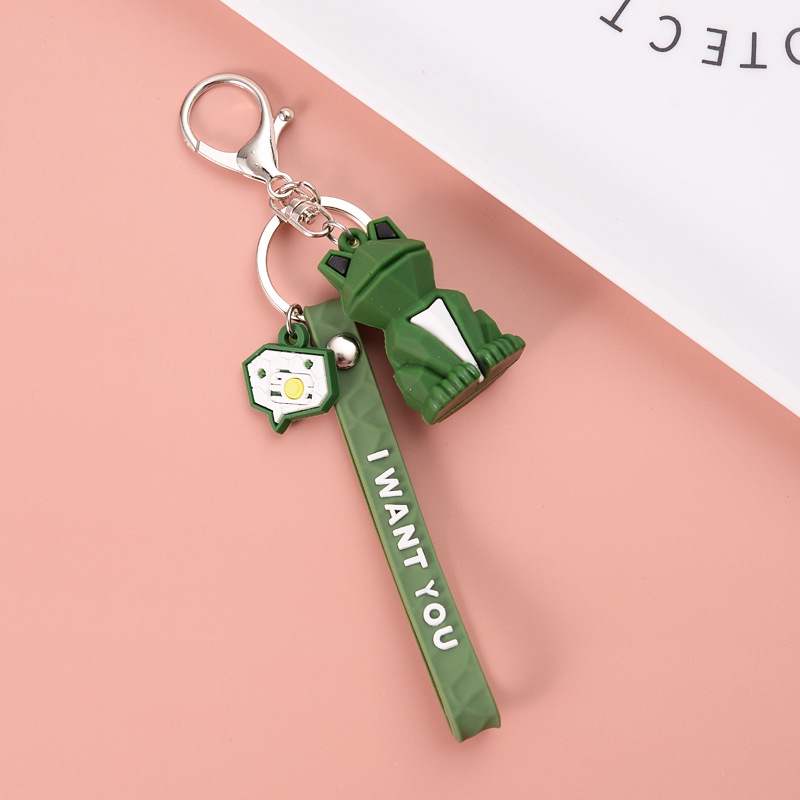 Móc Khóa Hình Thú Nhồi Bông / Mèo / Ếch / Gấu Trúc Ba Chiều Dễ Thương Sáng Tạo 9 Kiểu Lựa Chọn Thích Hợp Làm