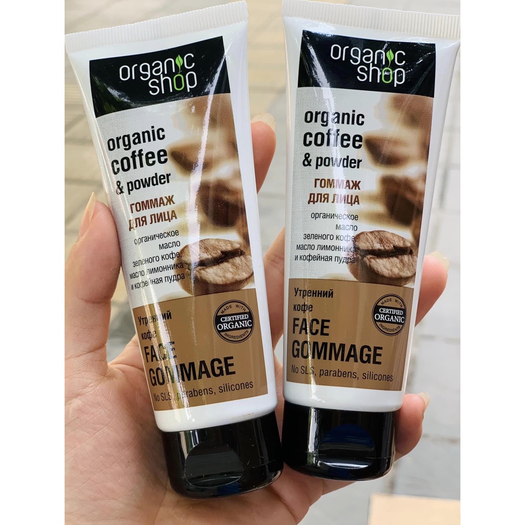 Tẩy Tế Bào Chết Da Mặt Organic Shop Nga Tuýp 75ml