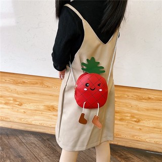 Túi đeo chéo hình quả dứa dễ thương phong cách hàn quốc cho các bé gái