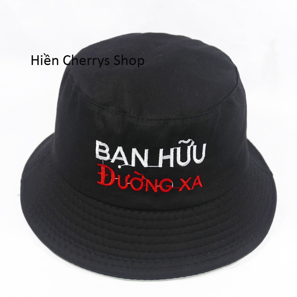 Nón tai bèo vành nhỏ bạn hữu đường xa - Đen