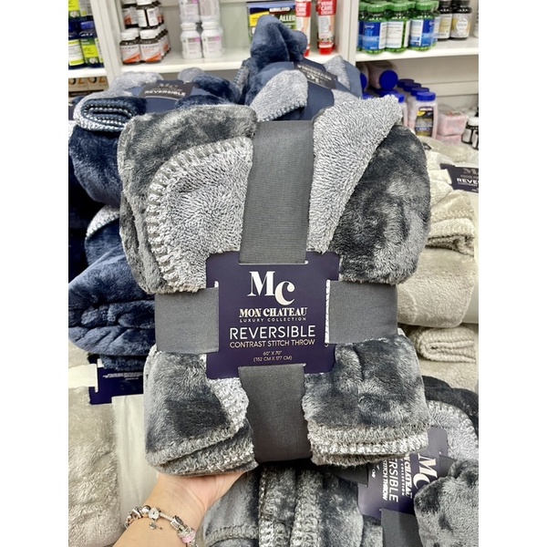 Mền Lông Cừu MC - Mon Chateau Luxury REVERSIBLE - 152cm x 177cm