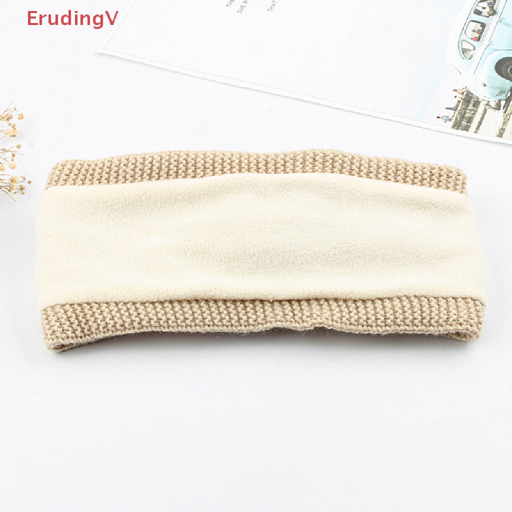 1 Băng Đô Dệt Kim Co Giãn Màu Trơn Đính Nơ Giữ Ấm Mùa Đông