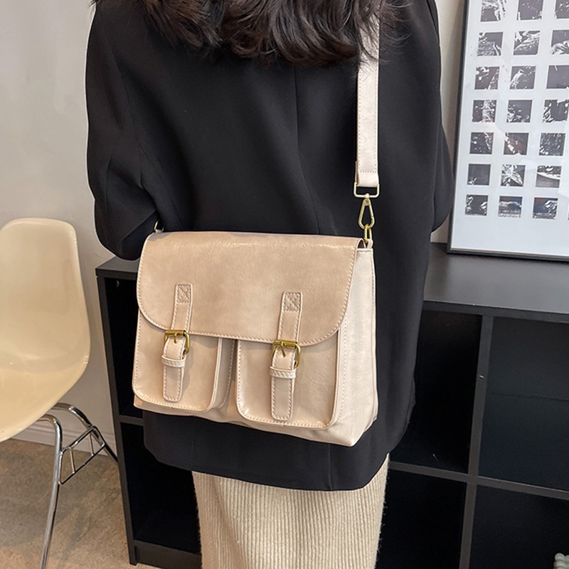 Túi Đeo Chéo Bằng Da Bóng Phong Cách retro Thời Trang Cho Nữ