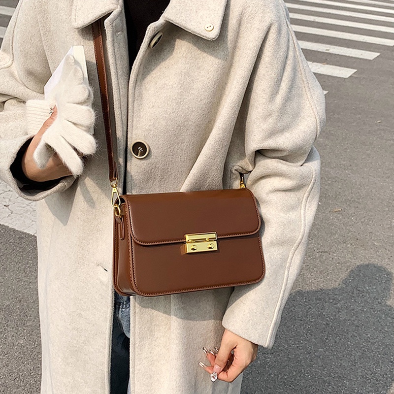 Túi Đeo Chéo Dáng Vuông Nhỏ Đơn Giản Cổ Điển Cho Nữ