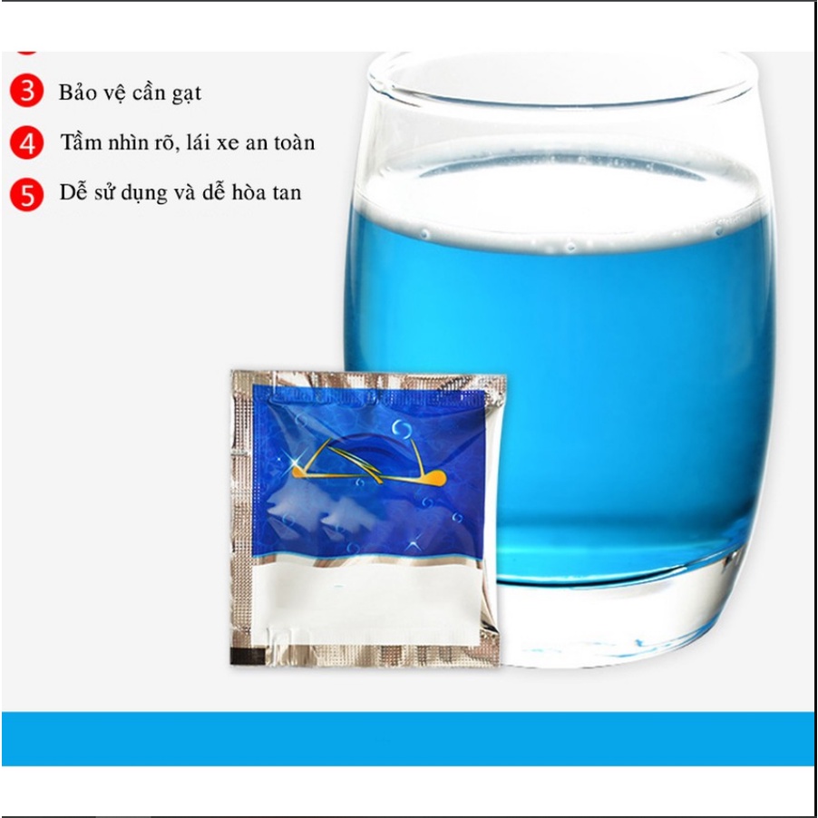 VIÊN SỦI RỬA KÍNH XE Ô TÔ SIÊU SẠCH- 1 VIÊN ĐƯỢC 4 LÍT NƯỚC LAKADO