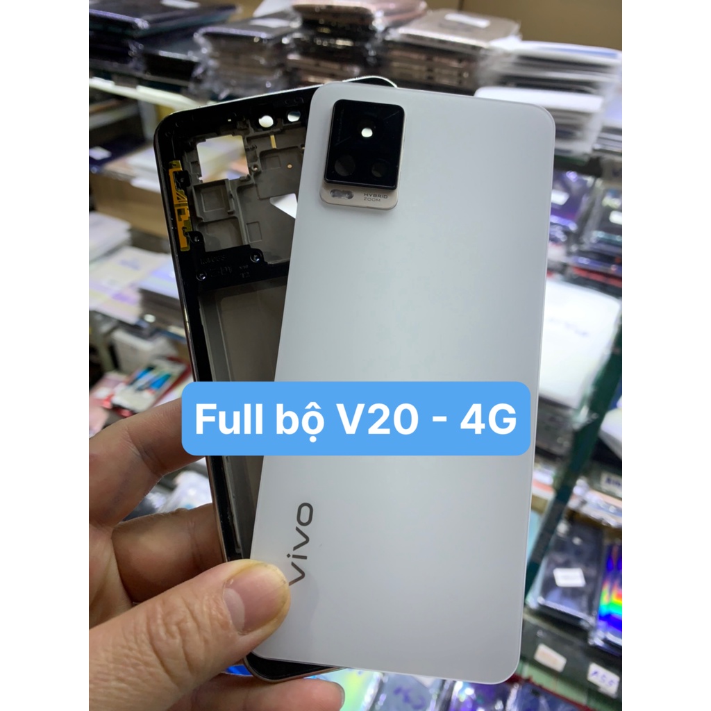 Kính lưng tặng kèm kính camera vivo V20 - 4G, bộ vỏ V20 - 4G