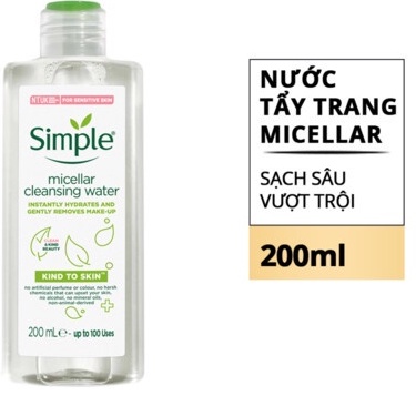 Nước tẩy trang Simple Micellar 200ml Simple Tẩy Trang