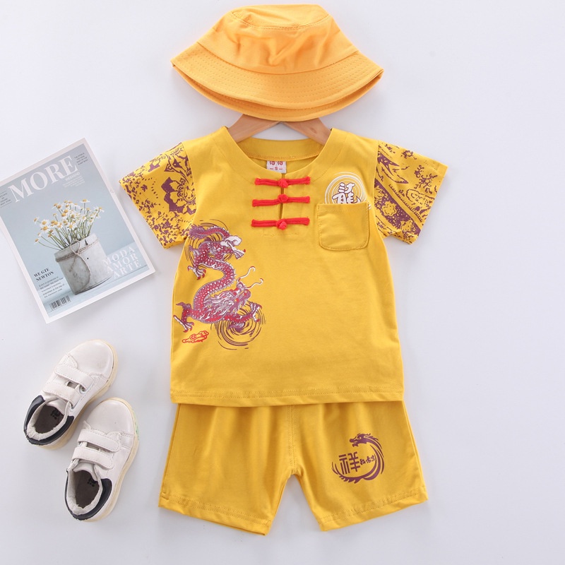 Planet Bộ Đồ Hán Phục Ngắn Tay Thời Trang Năm Mới Xinh Xắn Dành Cho Bé