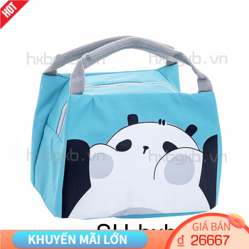 [hxbgxb] Túi Xách Vải Oxford Dày Cách Nhiệt Giữ Lạnh Họa Tiết Động Vật Hoạt Hình