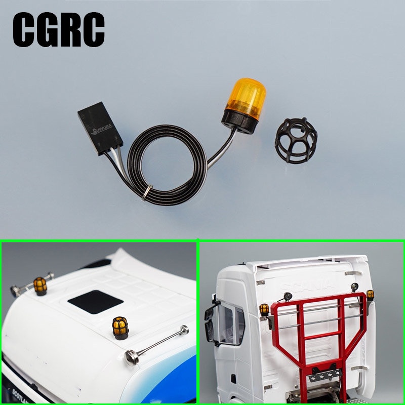 Đèn LED Cảnh Báo Xoay 360 Độ Cho Xe Tải Điều Khiển Từ Xa 1 / 14 Tamiya Scania 770S R470 Actros MAN Volvo Benz