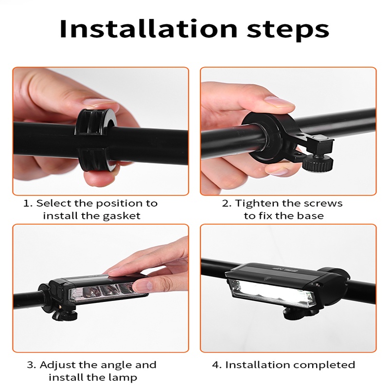 Bộ Đèn Pha LED 5 Chế Độ Sáng IPX-5 Bằng Hợp Kim Nhôm Chống Lóa Kèm Sạc USB Tiện Dụng Cho Xe Đạp