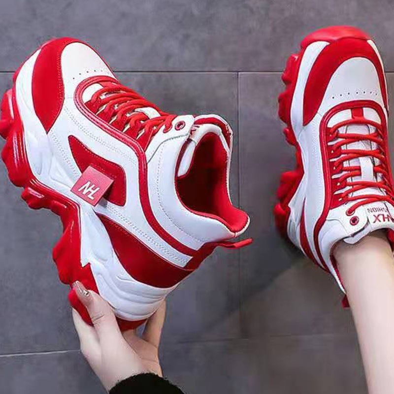 Giày Thể Thao Nâng Chiều Cao Đơn Giản Dễ Phối Đồ Cho Nữ