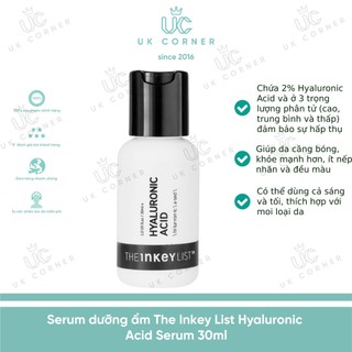   Bill UK  Serum dưỡng ẩm The Inkey List Hyaluronic Acid Serum 30ml 