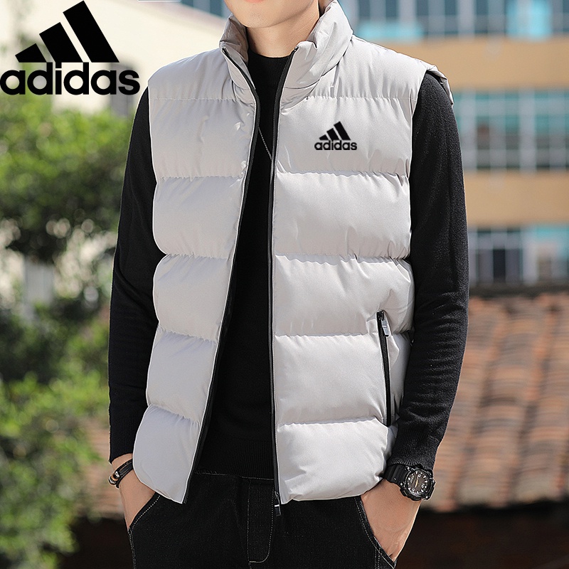 Áo Khoác Phao Sát Nách Phối Len Cashmere Lông Cừu Dày Dặn Thời Trang Thu Đông Cho Nam
