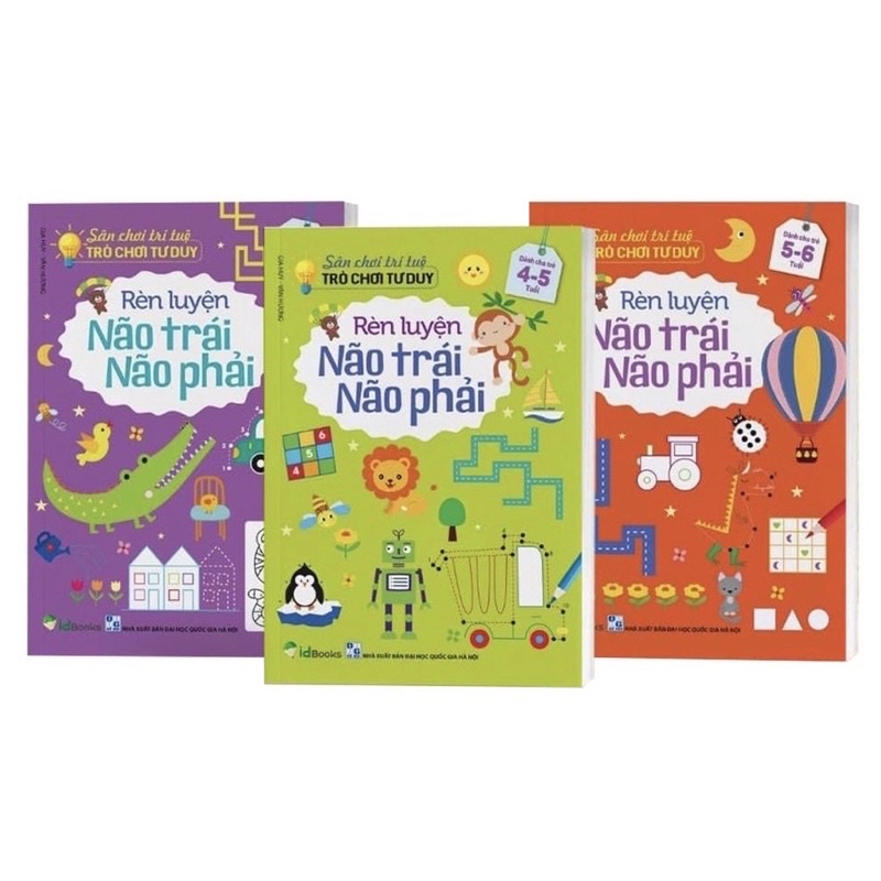 Sách (Combo, Lẻ tùy chọn) Rèn luyện Não Trái Não Phải - Sân Chơi Trí Tuệ: Trò Chơi Tư Duy - Dành cho trẻ 3-6 tuổi