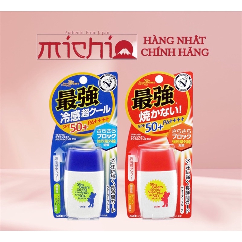 KEM CHỐNG NẮNG OMI SUN Bears Strong Super Plus SPF50+ PA++++ 30g xanh, đỏ | BigBuy360 - bigbuy360.vn