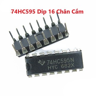 74hc595 dip 16 chân cắm hc595 74595