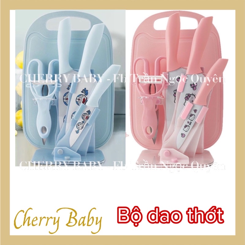 Bộ dao thớt Doraemon, Hello Kitty 7 món