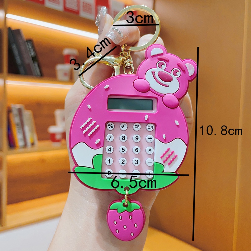 Hoạt Hình Móc Khóa Hình Chú Gấu Và Máy Tính Đáng Yêu