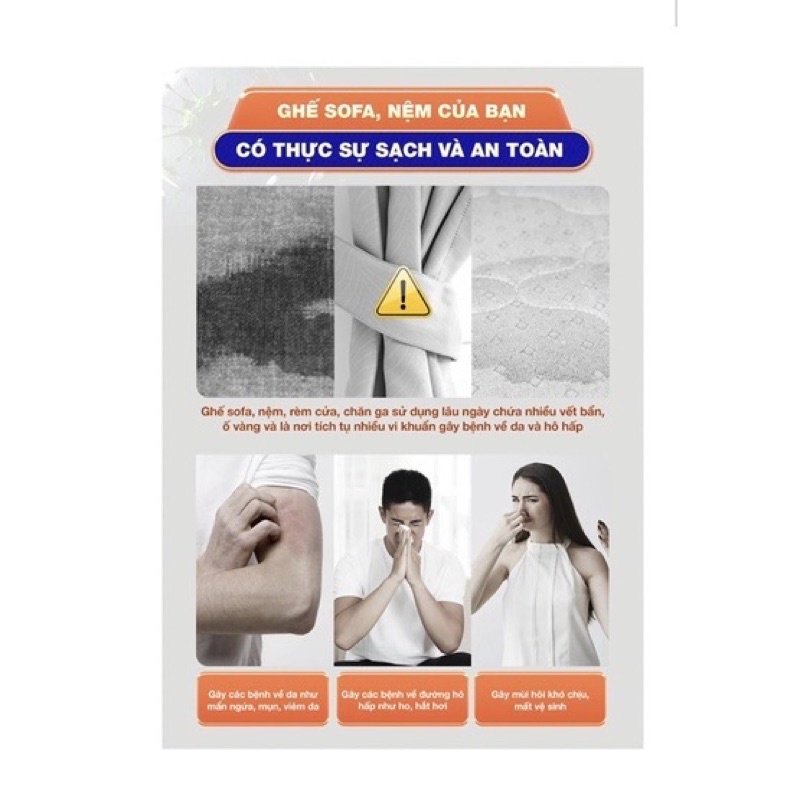 Phiên bản mới  Máy giặt sofa,thảm,rèm cầm tay đa năng Deerma BY200 Gia Nhiệt nước nóng