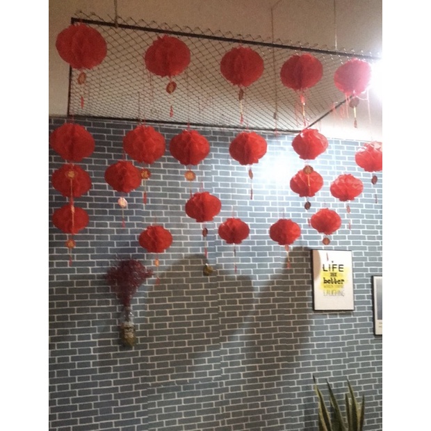 MVP2828 Set 10 đèn lồng đỏ mini treo trang trí Lễ Tết