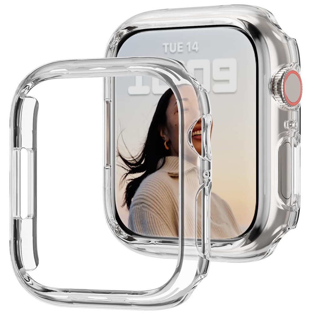 Ốp Lưng Trong Suốt Cho Apple Watch Ultra SE Cover Series 8 7 6 5 4 3 PC Ốp Lưng Cứng Cho iWatch Case