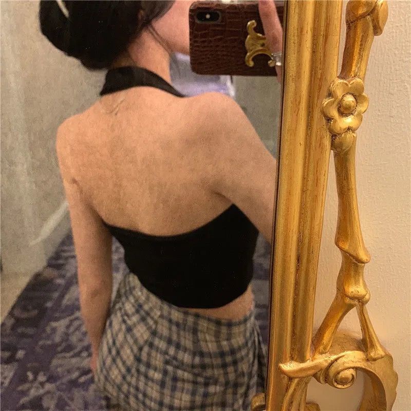 Áo Hai Dây Cổ Yếm Gợi Cảm Thời Trang Mùa Hè Cho Bạn Gái