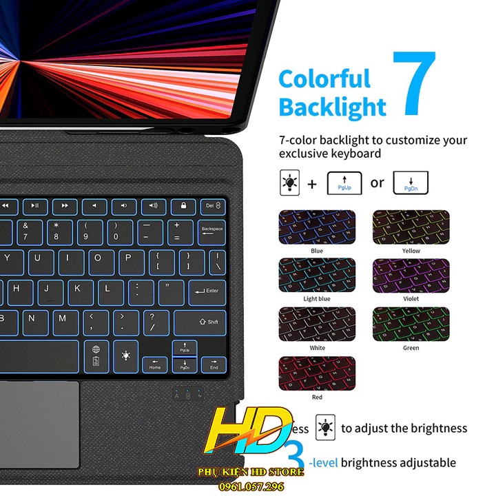 Bao Da Tích Hợp Bàn Phím Cho iPad Pro 11 M1 2021 ,Pro 11 2020/2018, Air 4/ Air 5/10.9 inch Chính Hãng  WIWU Mag Touch